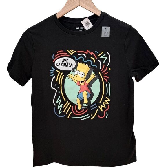 Old Navy Kids Short Sleeve Bart Simpson Graphic Tee. Youth Large. 10-12. NEW. - Picture 2 of 9